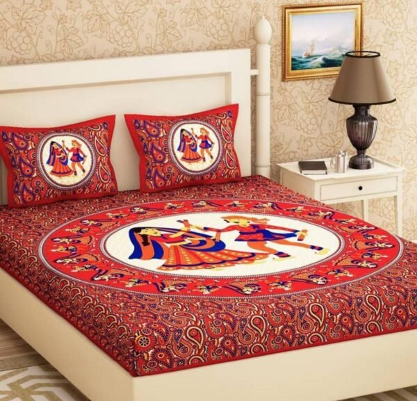 Jaipuri Printed Cotton Double Bedsheet