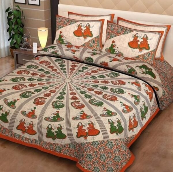 Jaipuri Printed Cotton Double Bedsheet